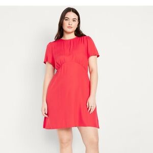 Old Navy Red Crepe Mini Dress